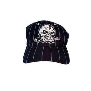 San Christobal Zephyr Z Fit L/M Fitted Hat Skull Knife Black Stripes